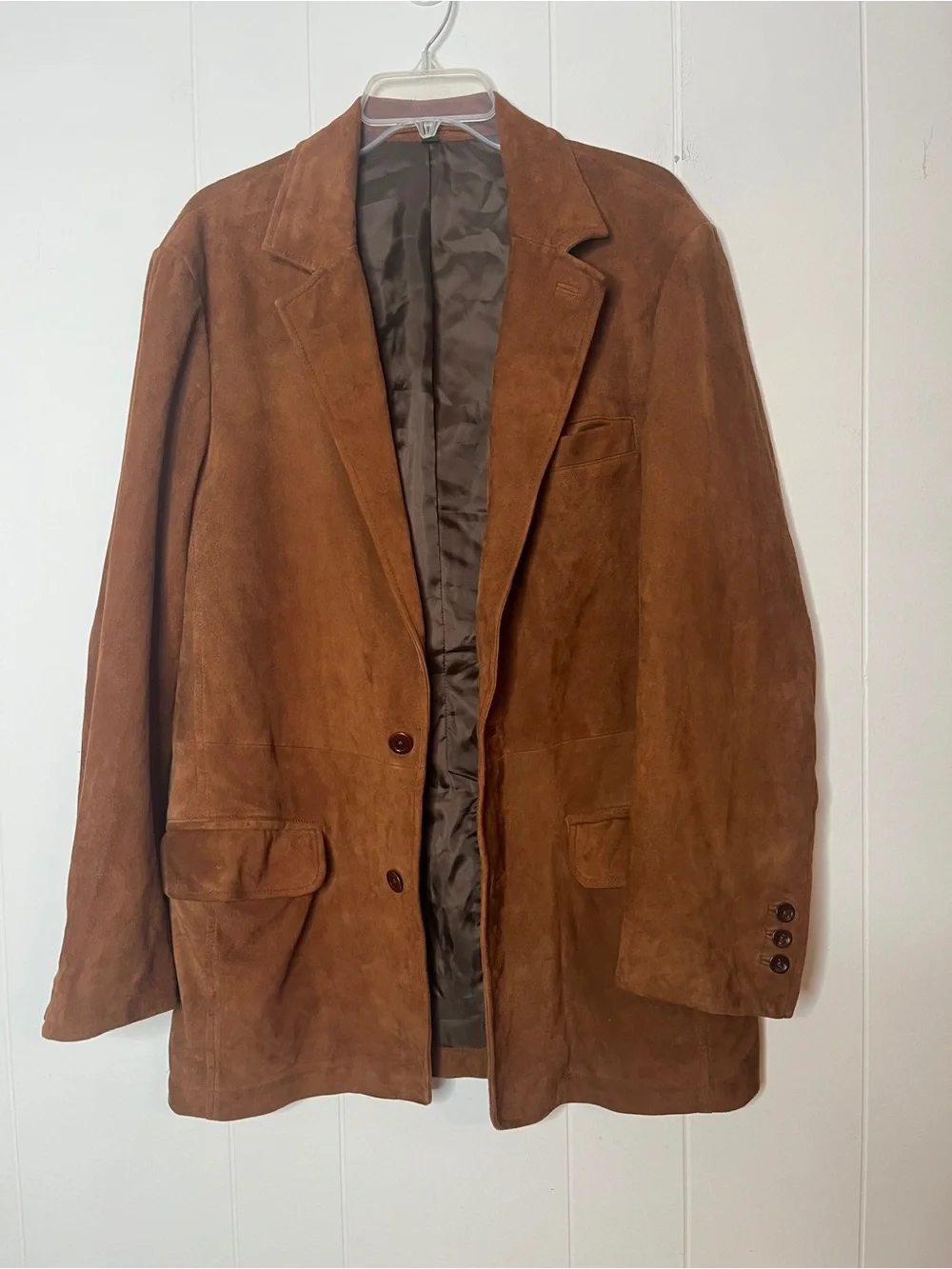 Orvis Classic Men's Brown Suede Blazer Jacket 2 Button Front Size 38